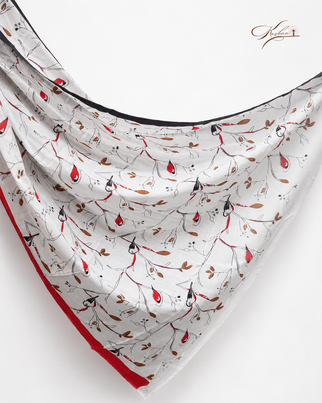 Off-White Cotton Mul Mul Saree With Blouse