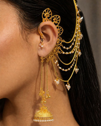 Designer Non Piercing Kashmiri Jhumka Traditional Jewelry for Comfortable Ethnic Look