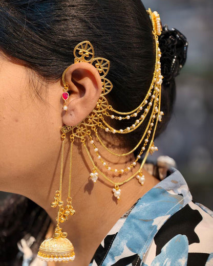 Designer Non Piercing Kashmiri Jhumka Traditional Jewelry for Comfortable Ethnic Look