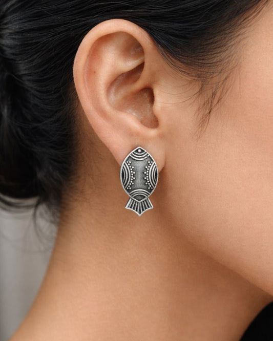 Fish Stud Earring Charming Stylish Jewelry for Beautiful Everyday Look