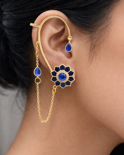 Floral Handmade Earcuff Artistic Jewelry for Beautiful Ethnic Look