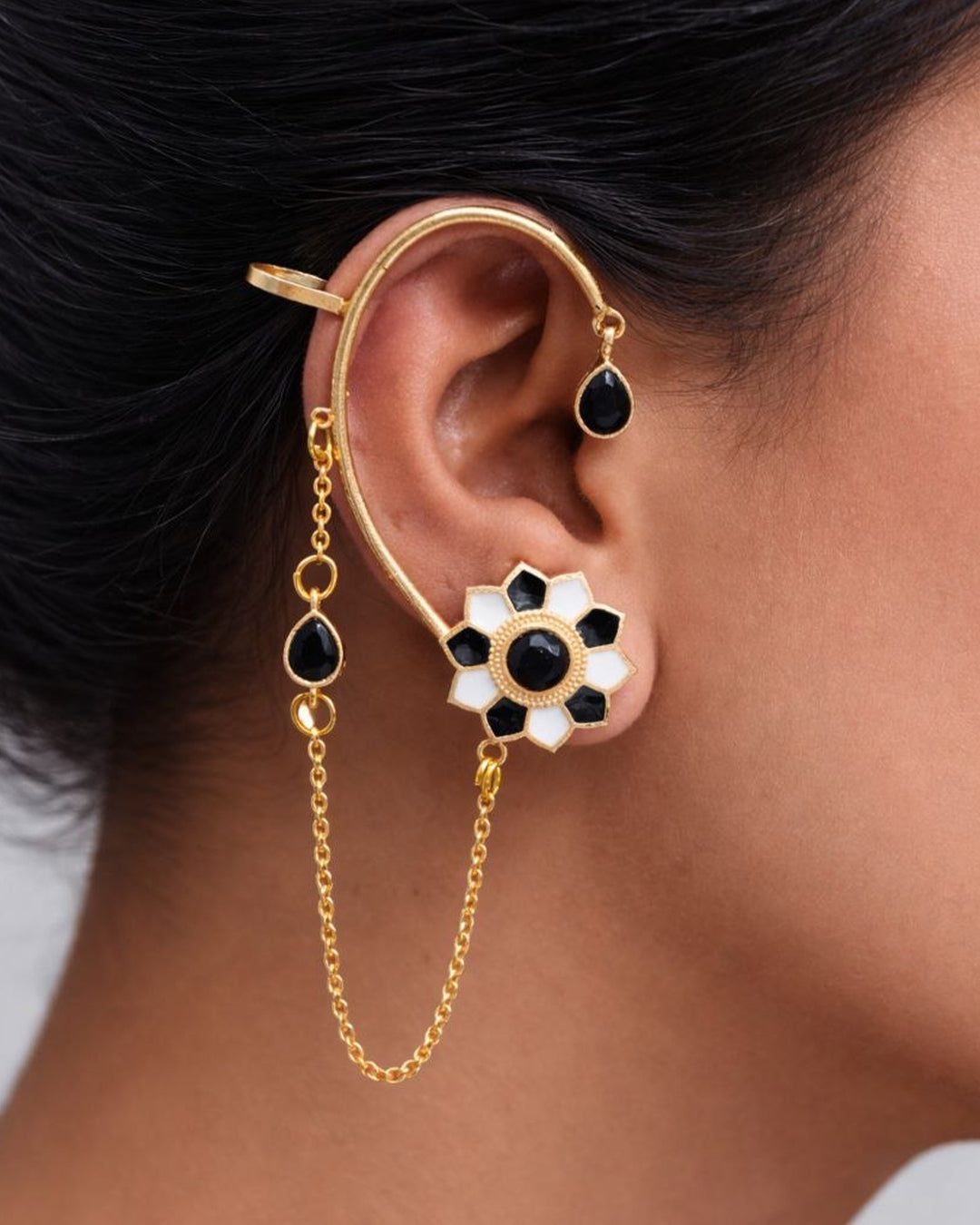 Floral Handmade Earcuff Artistic Jewelry for Beautiful Ethnic Look