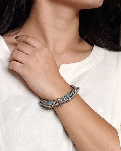 Perfectly Crafted Brass Stone Kada Bracelet - Best Elegant and Openable Design