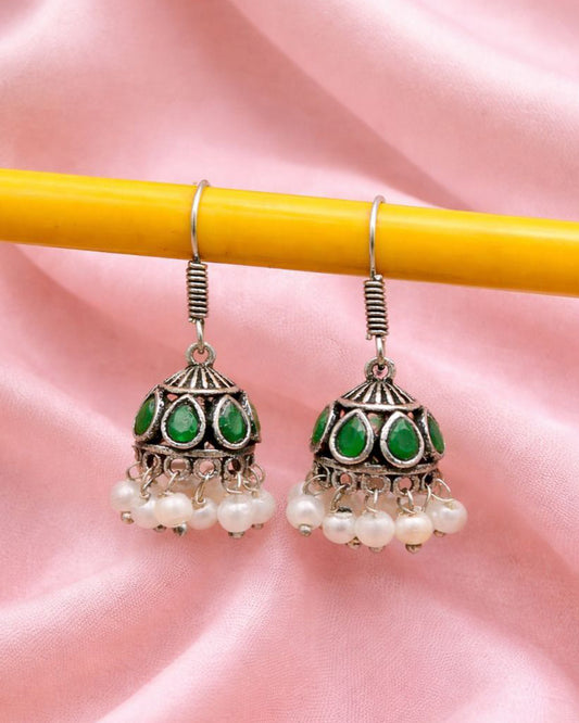 Unique Jhumki Earring Jewelry for Light Weight Party Look