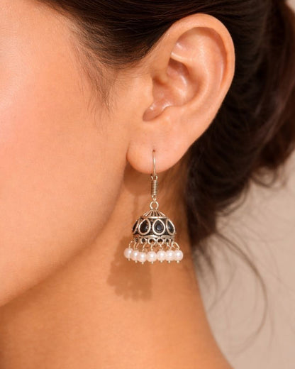 Unique Jhumki Earring Jewelry for Light Weight Party Look