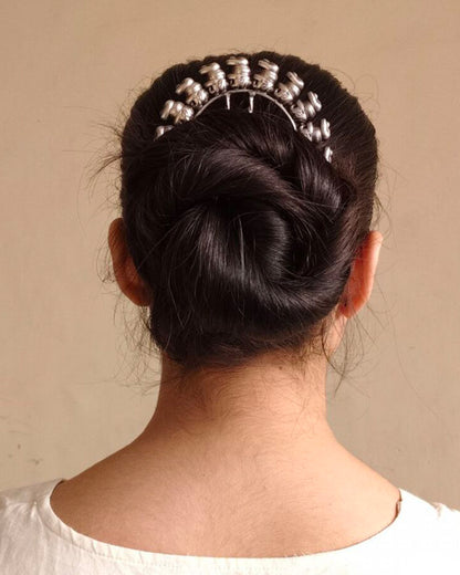 Vintage Look Elephant Juda Pin | Best Oxidized Hair Accessory for Girls